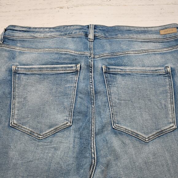 Liverpool Stride High Rise Wide Leg Jeans Cut Raw Hem Medium Weir Canyon Wash 14 - Picture 6 of 12